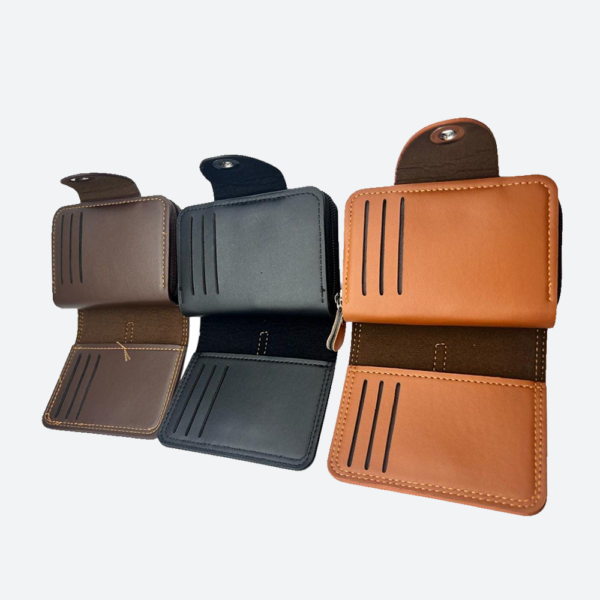 Portefeuille Compact Multicartes en Similicuir محفظة صغيرة متعددة البطاقات من الجلد الصناعي - Image 2