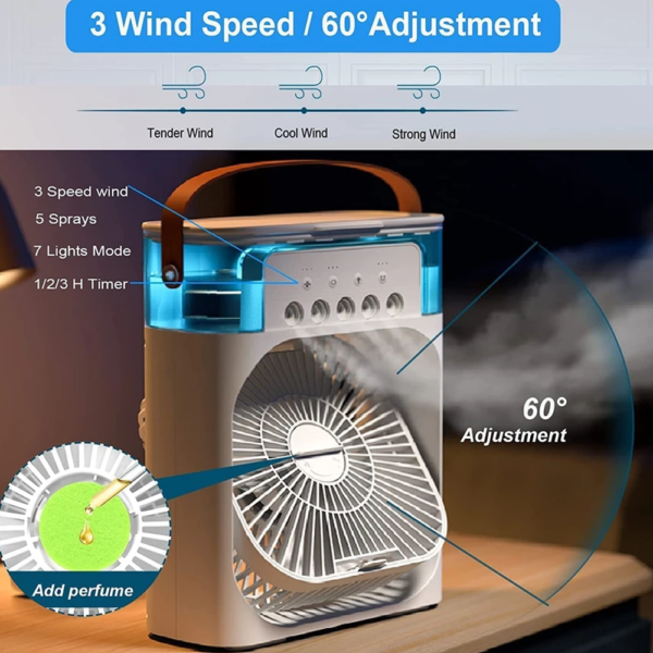 Refroidisseur d'Air Portable USB 3-en-1مبرد هواء محمول - Image 2